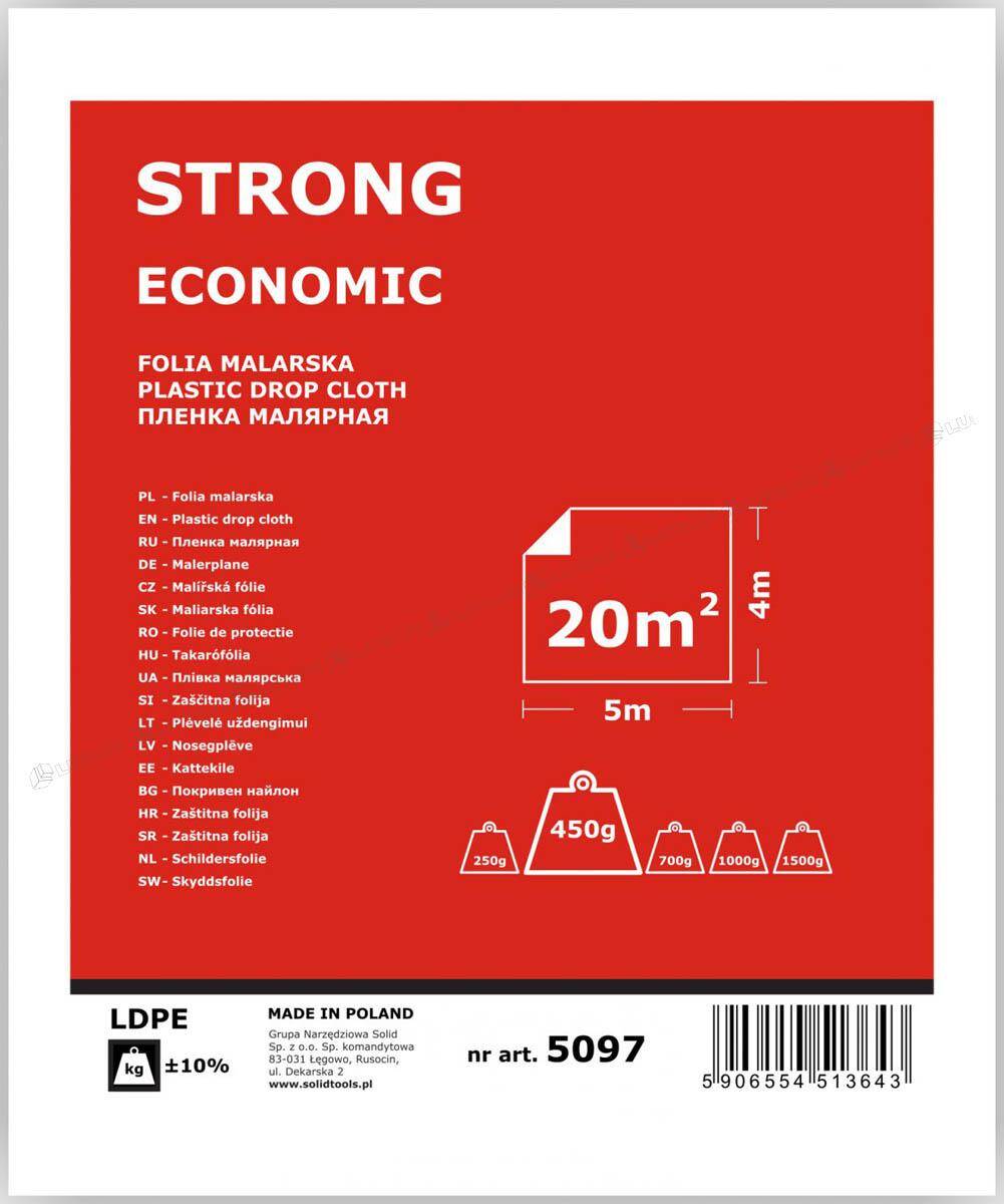 Folia malarska 4x5 Strong Economic 450g (czerwona) 5097