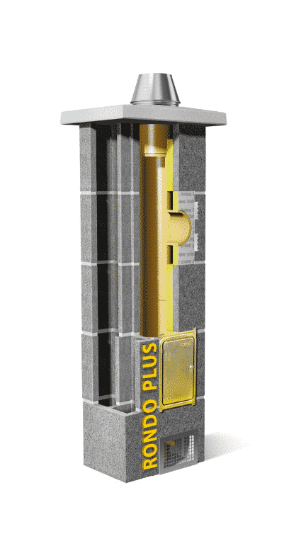 Komin systemowy SCHIEDEL Rondo Plus z wentylacją fi 20 cm  8,00 m
