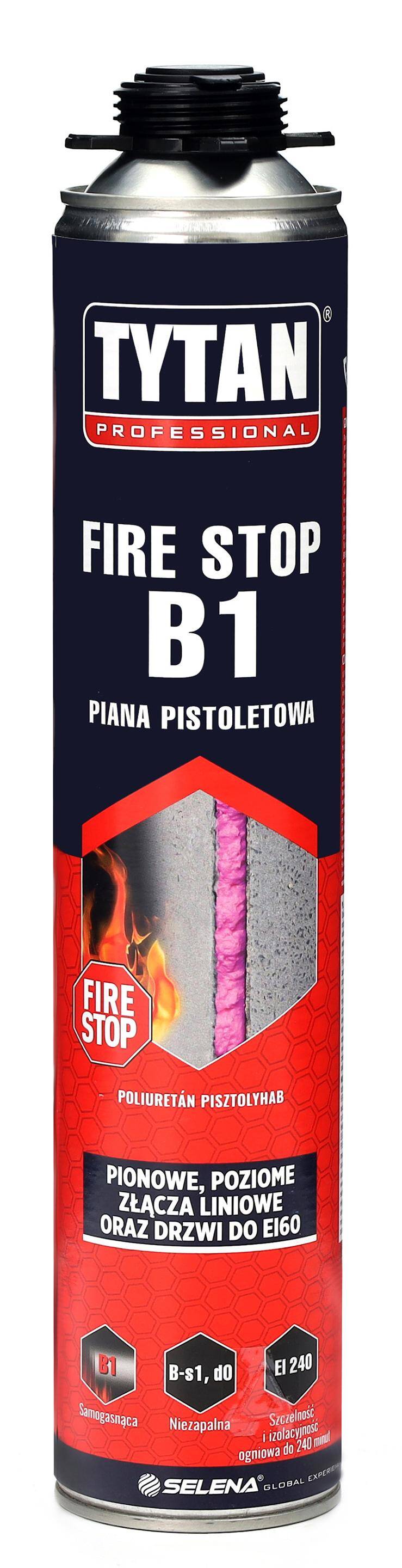Pianka montażowa pistoletowa B1 ogniochronna 750 ml Tytan Professional