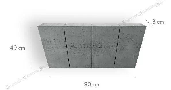 Palisada Maxima Completto 80x40x8 cm pastello