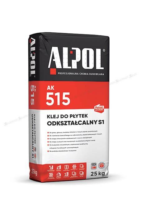 Klej do gresu wysokoelastyczny AK 515 C2TS1 25 kg ALPOL
