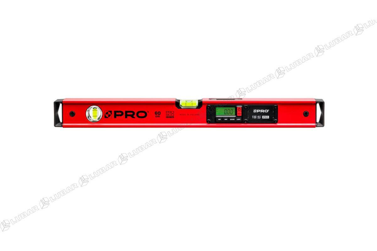 Poziomnica elektroniczna PRO900 Digital IP65 60 cm czerwona z pokrowcem
