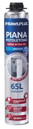 Pianka poliuretanowa pistoletowa 65L RPP-65 zimowa do -10st C 840 ml RAWLPLUG