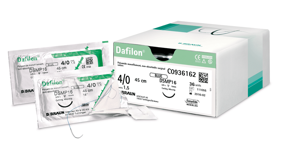 DAFILON 4/0 45CM DS24 C0932345 – 36 szt. nici chirurgiczne, szwy niewchłanialne monofilament (Zdjęcie 1)