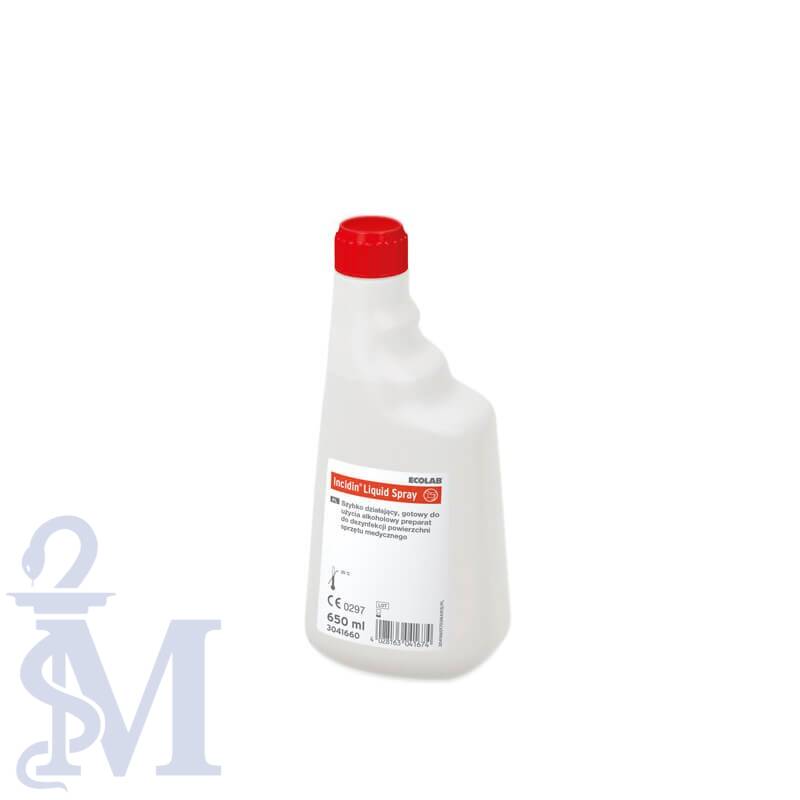 INCIDIN LIQUID SPRAY 650ML - alkoholowy, bezzapachowy preparat do dezynfekcji powierzchni wyrobów medycznych
