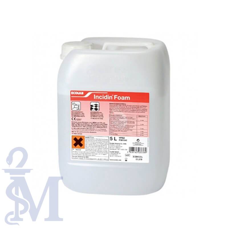 INCIDIN FOAM 5L - Szybka dezynfekcja i mycie powierzchni sprzętu medycznego oraz innych powierzchni nieodpornych na działanie alkoholi.