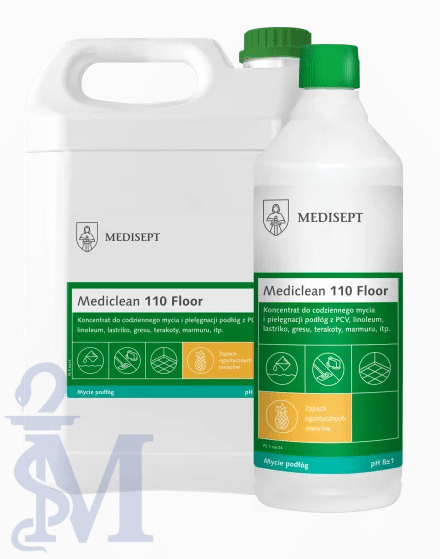 MEDICLEAN MC110 1L - koncentrat do codziennego mycia i pielęgnacji podłóg z PCV, linoleum, lastriko, gresu, terakoty, marmuru.