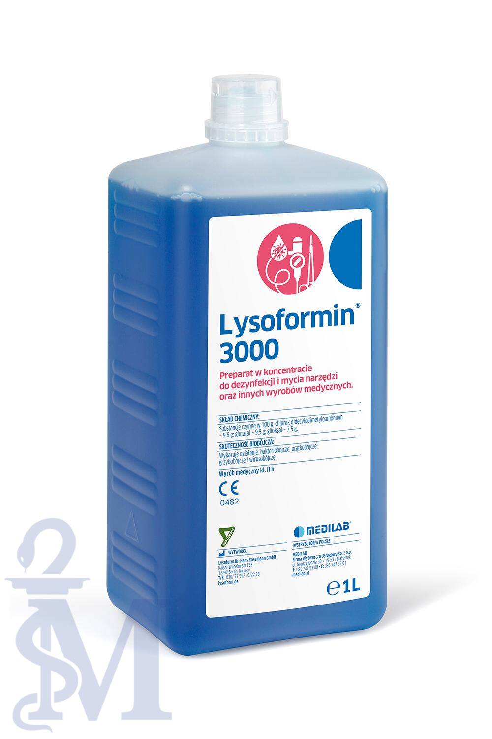 LYSOFORMINA 3000 1L - Koncentrat do mycia i dezynfekcji narzędzi, endoskopów oraz wyrobów medycznych