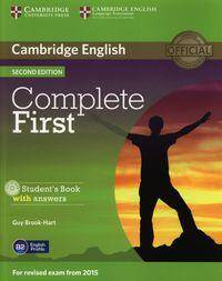 Complete First 2E Student's Book with answers + CD ROM