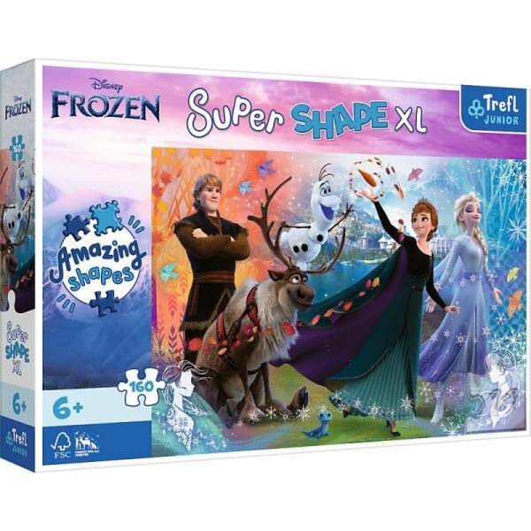 Puzzle 160el XL Odkryj świat Frozen Kraina Lodu 50022 Trefl