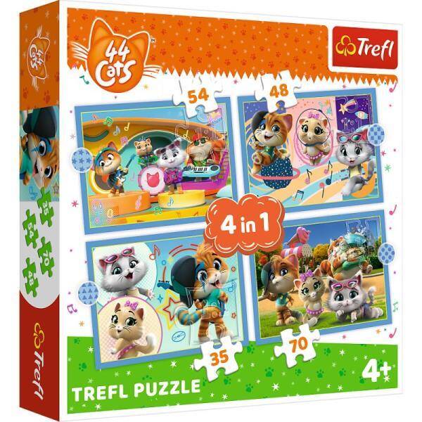 Puzzle 4w1 (35,48,64,70) Kocia ferajna 44 Cats 34612