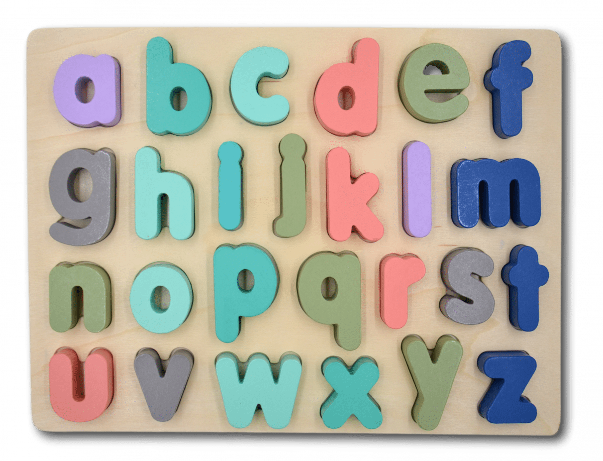 Układanka drewniana Alfabet litery małe