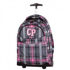 Plecak młodzieżowy na kółkach Szaro-różowy kratka RAPID Cool Pack