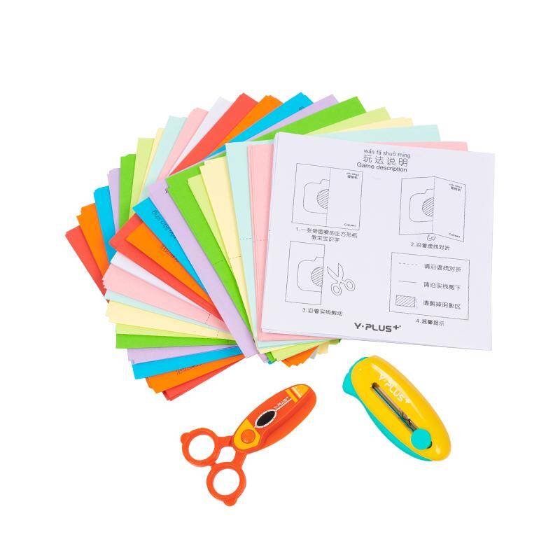 Zestaw kolorowych karteczek z nożyczkami Y-Plus