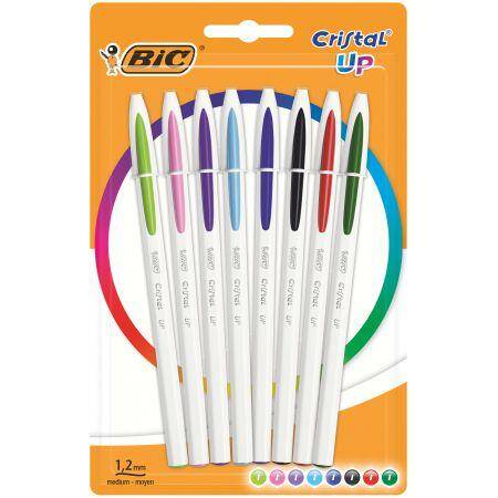 Długopis BIC Cristal Up AST+FUN 8 kolorów blister