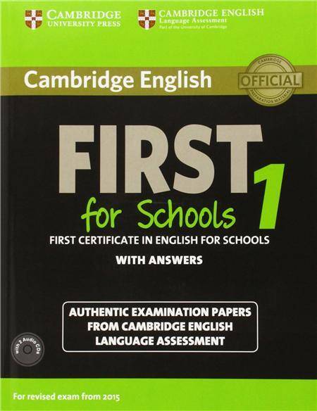 Cambridge English First for Schools 1 Student's Book Pack for revised exam from 2015