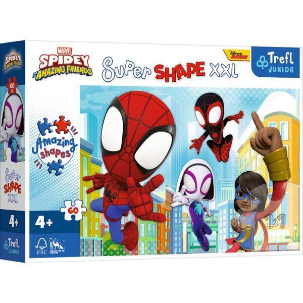 Puzzle 60el Super Shape XXL Spidey and his Amazing Friends - Sprytny Spiday 50012 Trefl Junior