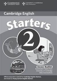 Cambridge Young Learners English Tests Starters 2 Answer Booklet Second Edition