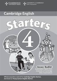 Cambridge Young Learners English Tests Starters 4  Answer Booklet Second Edition