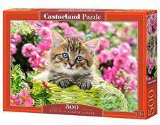 Puzzle 500 el B 52974 Kitten in Flower Garden