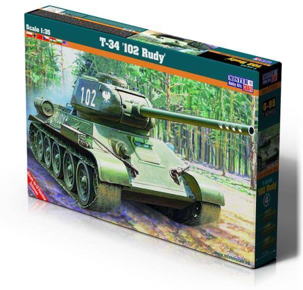 Model czołgu do sklejania G-95 T-34/85 RUDY 102 1:35