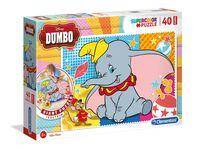 Puzzle Supercolor 40 podłogowe Dumbo