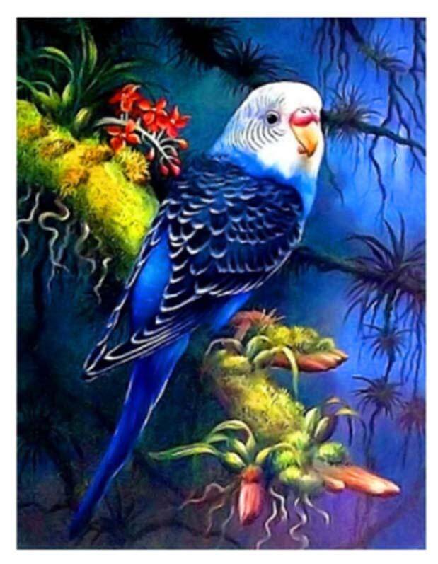 Diamentowa mozaika Papuga niebieska NO-1007439