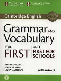 Grammar and Vocabulary for First and First for Schools SB with key + CD