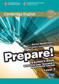 Cambridge English Prepare! 2 Teacher's Book + DVD