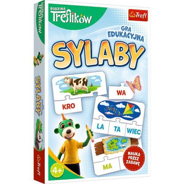 Sylaby Rodzina Treflików gra układanka edukacyjna 02258 Trefl
