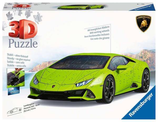 Puzzle 3D Lamborghini Huracan Evo Verde 108 el. 112999 RAVENSBURGER