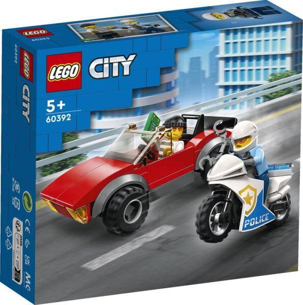 LEGO® 60392 CITY Motocykl policyjny - pościg za samochodem p4