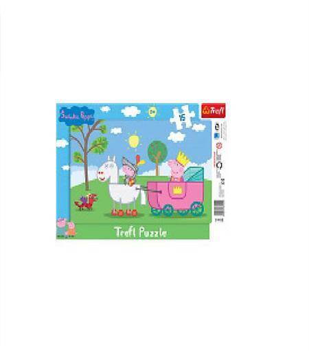 Puzzle ramkowe 15 Świnka Peppa rycerz 31152