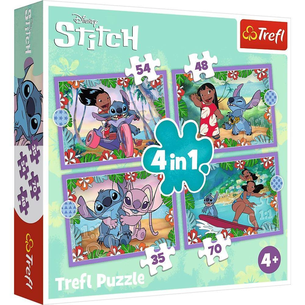 Puzzle 4w1 Szalony dzień Lilo & Stitch 34633
