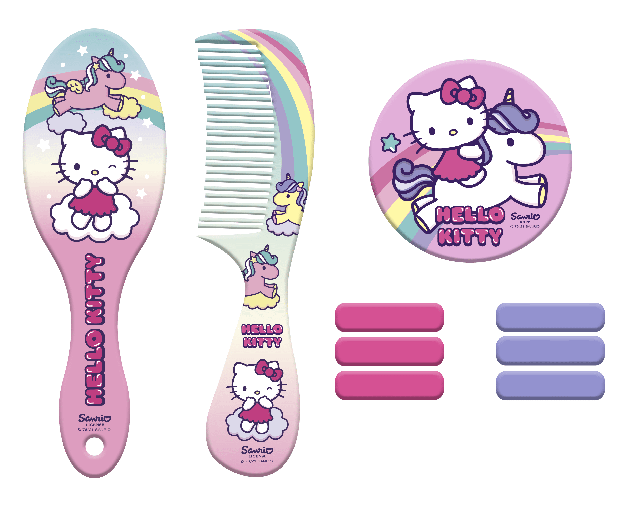 Akcesoria do włosów w kosmetyczce Hello Kitty 10 elementów HK50104