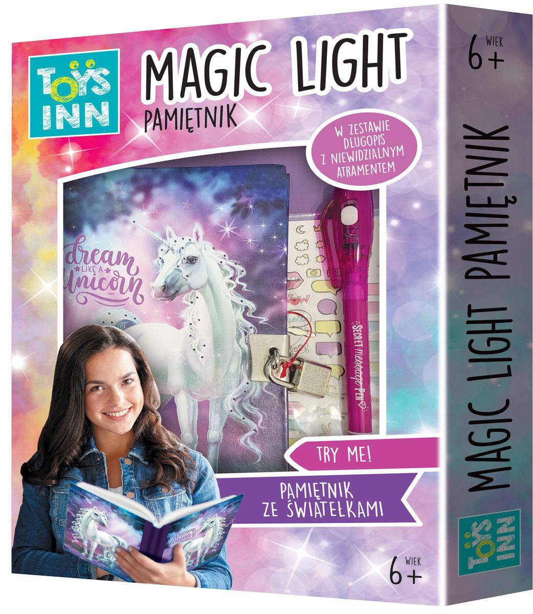 Pamiętnik ze światełkami Magic light unicorn STN 7823