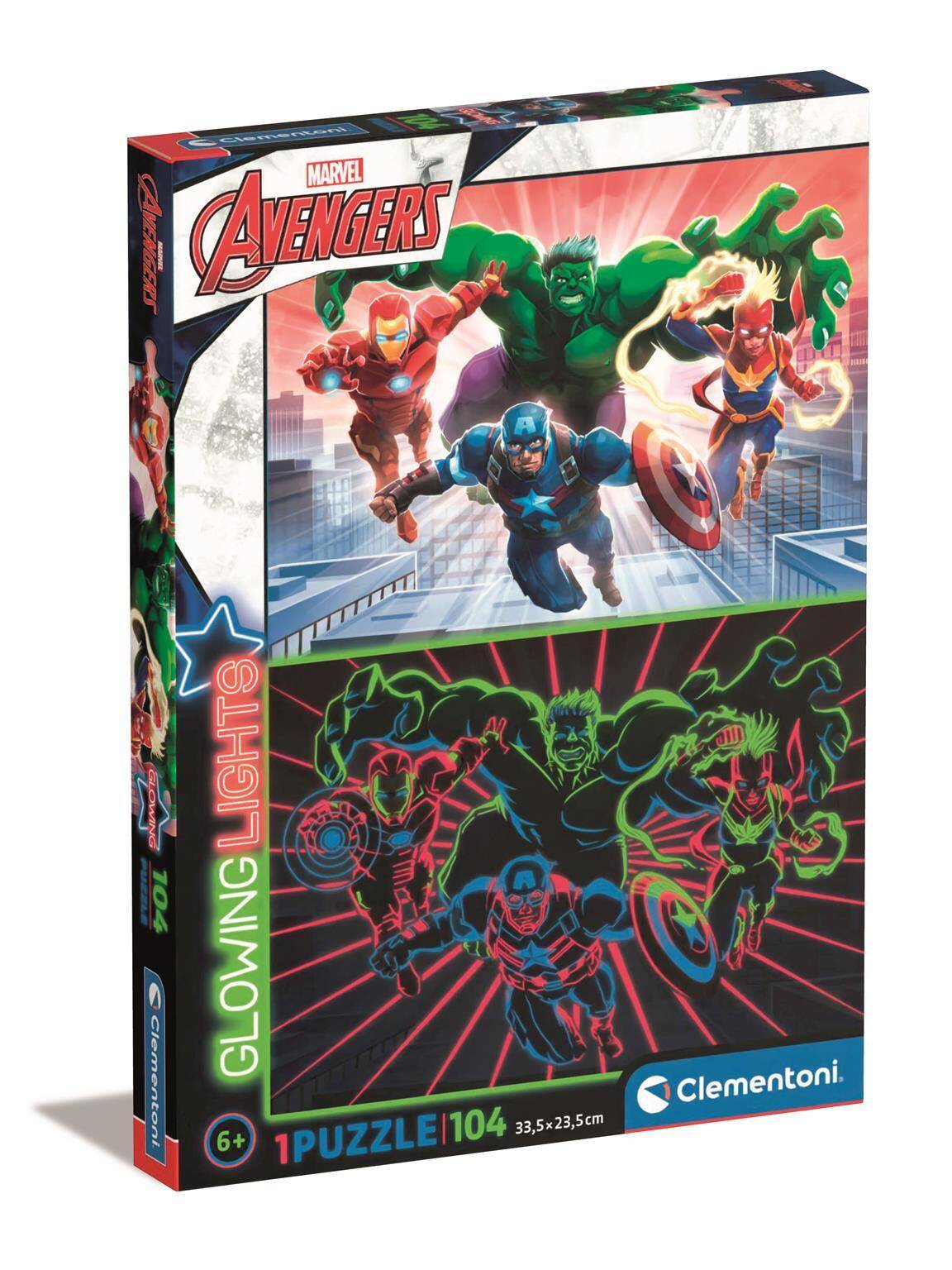 Puzzle 104 glowing Avengers 27554