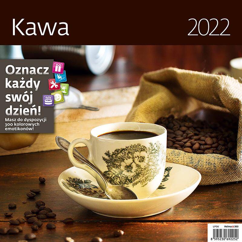 Kalendarz 2022 12 planszowy Kawa