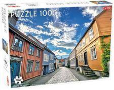 Puzzle 1000 elementów  Stare Miasto Trondeihm w Norwegii