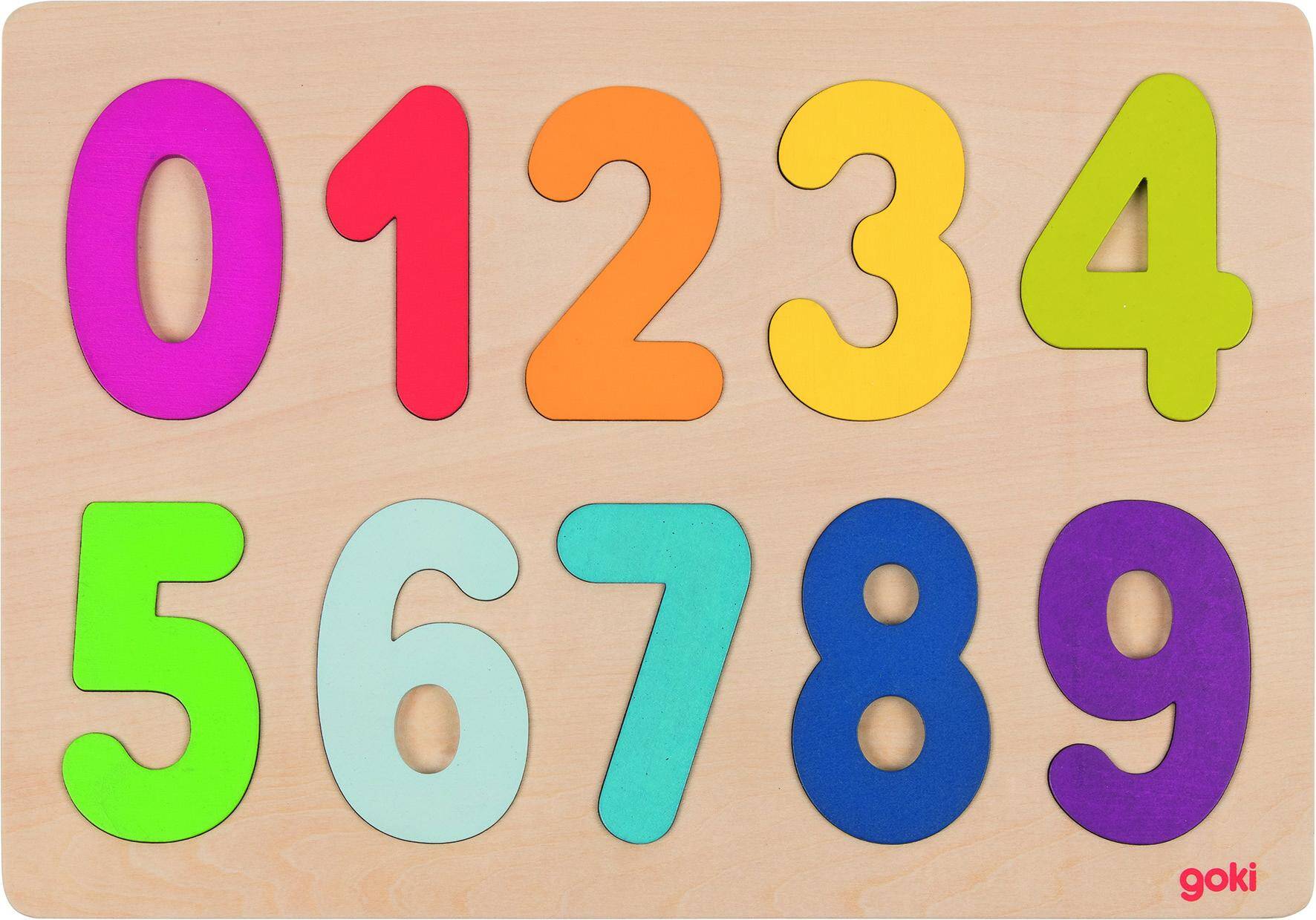 Puzzle cyferki kolory pastelowe