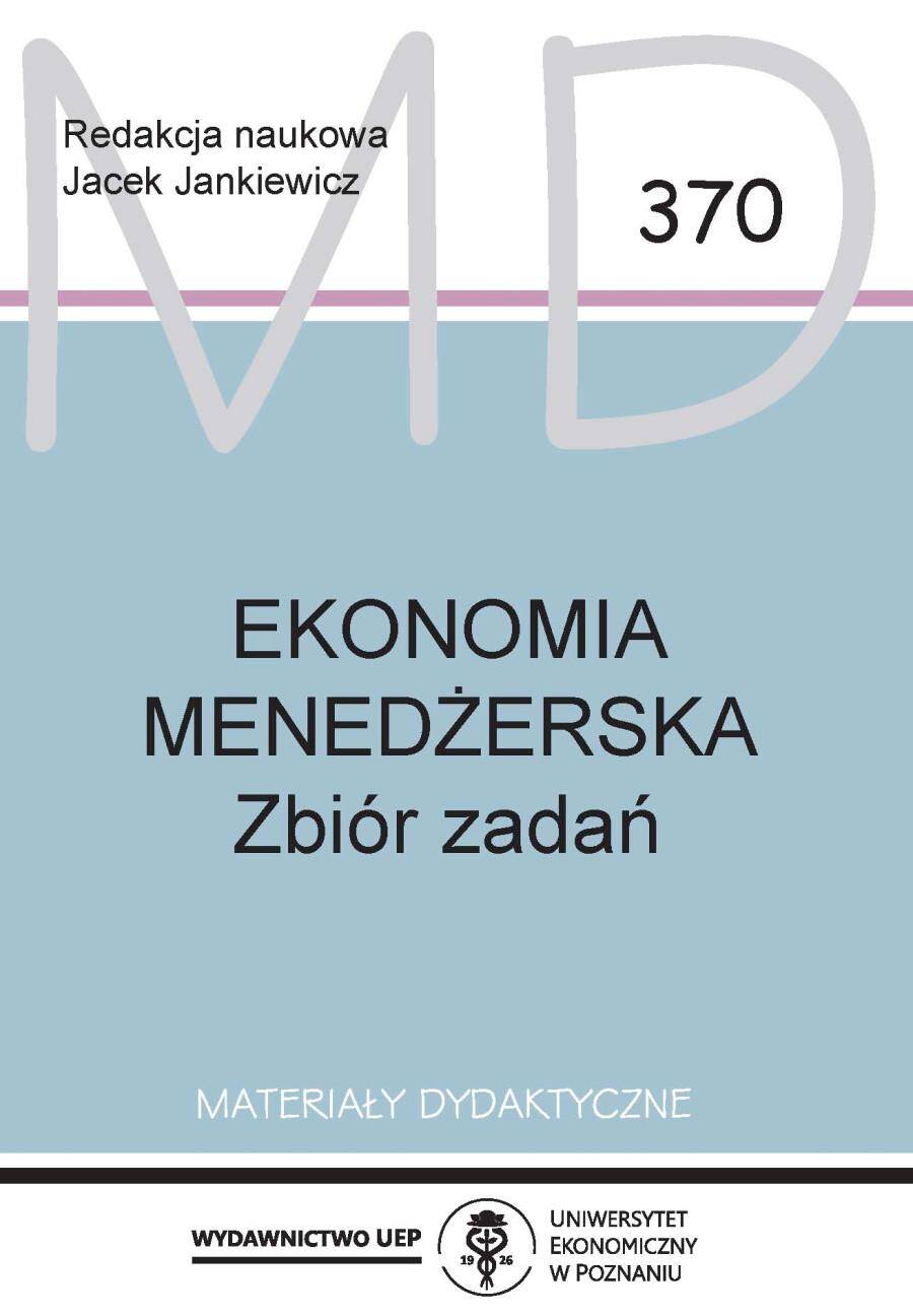 Ekonomia menedżerska. Zbiór zadań