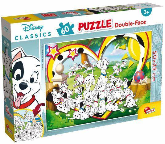Puzzle 60 plus double-face 101 Dalmatyńczyków 304-86528