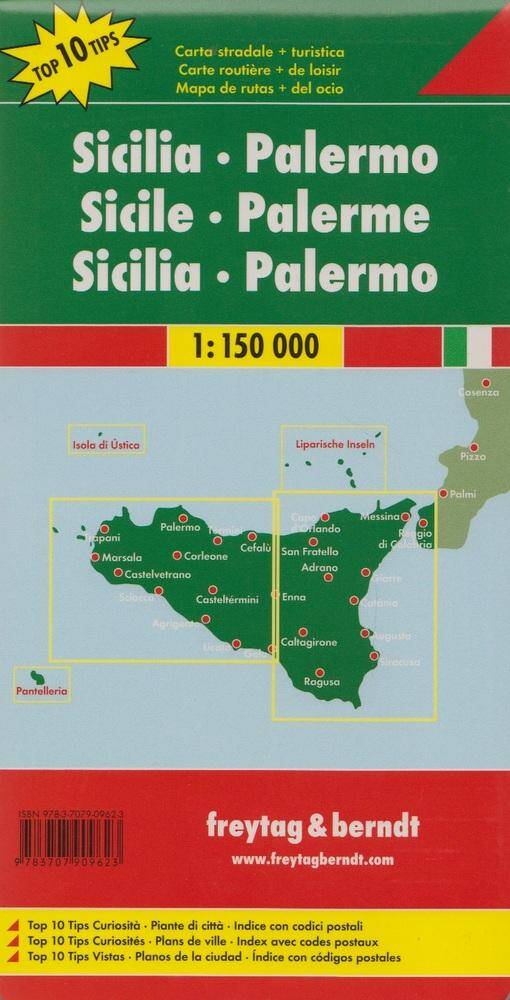 Sycylia palermo mapa 1:150 000