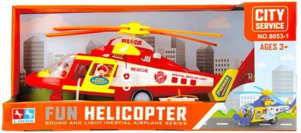 Helikopter ratunkowy na baterie światło i dźwięk + akcesoria 482338 MC