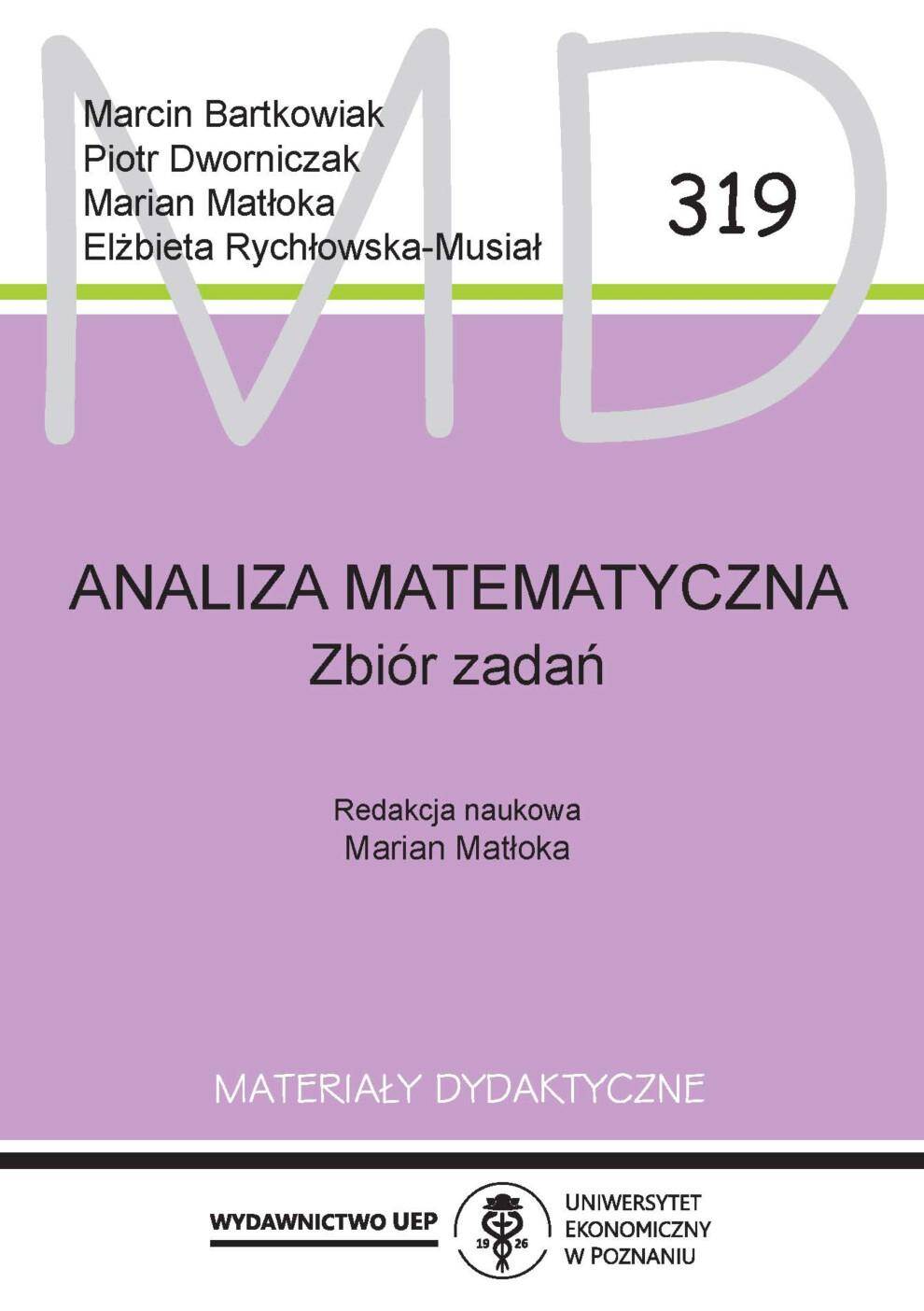 Analiza matematyczna. Zbiór zadań