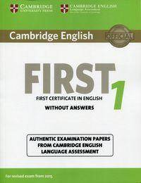 Cambridge English First 1 First Certificate in English without answers Exam 2015