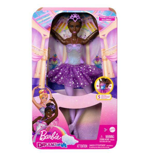 Barbie Lalka Baletnica Magiczne światełka Brunetka HLC26 p4 MATTEL