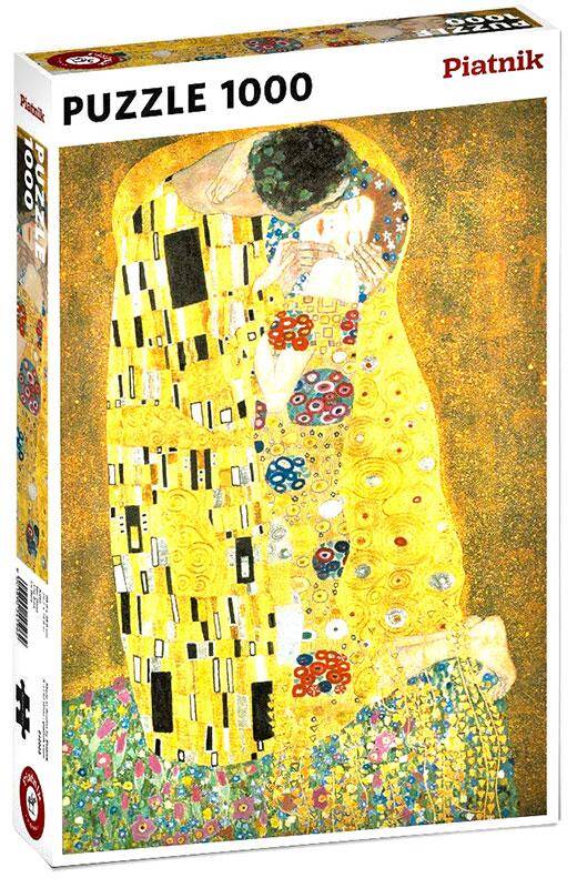 Puzzle 1000 Klimt Pocałunek metalizowane