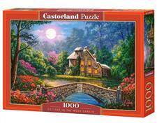 Puzzle 1000 el C 104208-2 Cottage in the Moon Garden