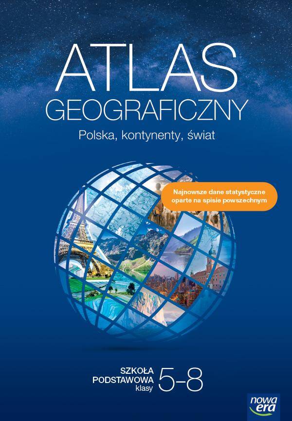 Atlas NEON 5-8 Geografia Polska, kontynenty, świat 2023-2025